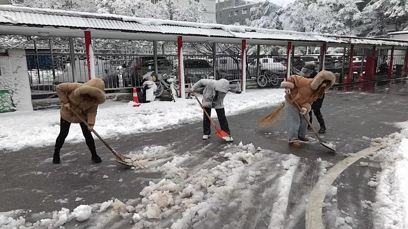 原生国贸党支部开展扫雪志愿服务活动